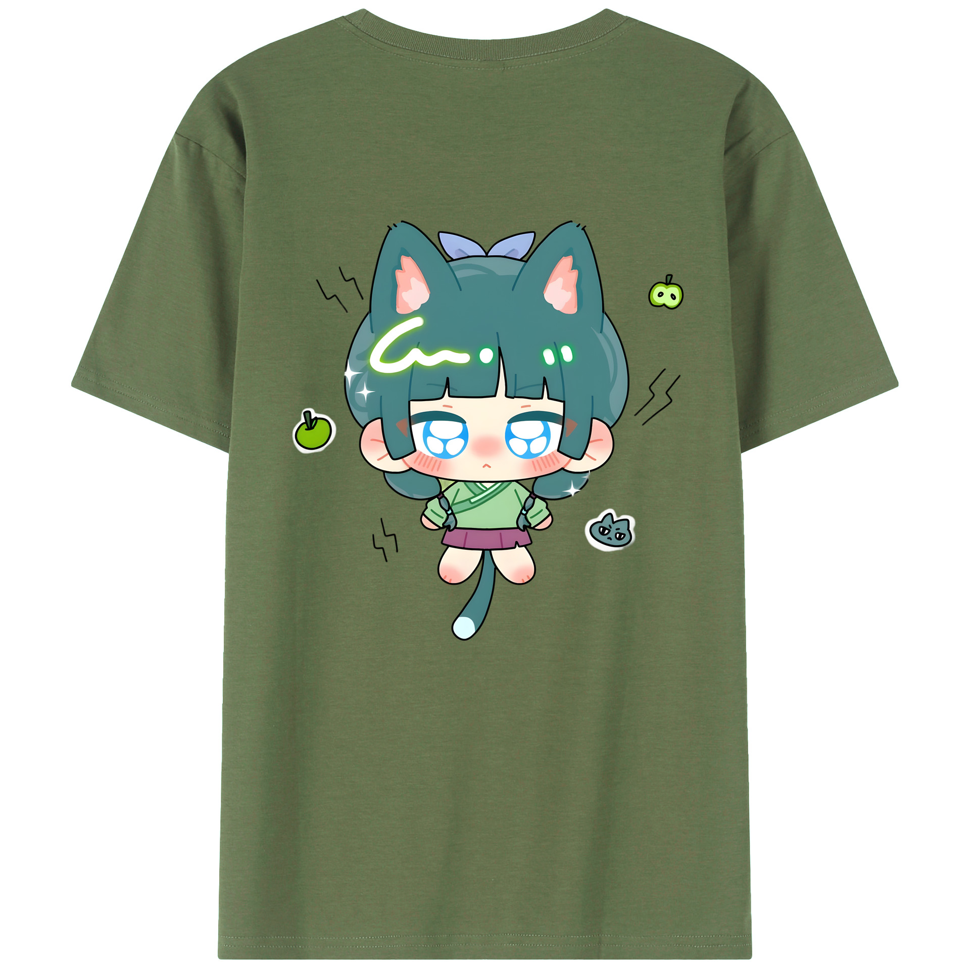 （画像用） 薬屋のひとりごと The Apothecary Diaries 綿100％ メンズ半袖Tシャツ（バックプリント） 通気性